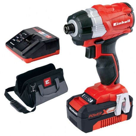 Einhell Avvitatore a impulsi a batteria litio 18V 4,0AH TE-CI 18 BL con valigetta