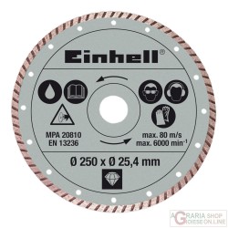 Einhell Disco diamantato 250 x 25 4 x 2 2xmm turbo