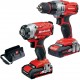 Einhell Set utensili avvitatore impulsi e avviatore batteria 2 batterie 18v 1,5ah TE-TK 18