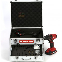 Einhell Trapano con 2 batterie 18 volt litio 1,3ah TC-CD 18-2 LI KIT Con Valigetta in Alluminio