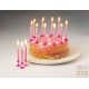 FACKELMANN CANDELINE COMPLEANNO C SUPPORTI IN COLORE ROSA O AZZURRO 12 PZ. 9 CM ART. 52506