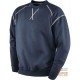 FELPA GIROCOLLO 65% POLIESTERE 35% COTONE GR  290 MQ  COLORE BLU  TG  S XXXL