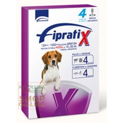 FIPRATIX SPOT-ONE ANTIPARASSITARIO PER CANI DI TAGLIA MEDIA DA KG. 10 A 20 PZ. 4