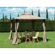 GAZEBO IN ACCIAIO VERNICIATO MOD. EDEN MT. 3x3 YF-3290G