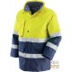 GIACCONE GB TEX CON IMBOTTITURA STACCABILE  BANDE 3M  EN 471  EN 343  COLORE GIALLO BLU