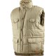 GILET COTONE POLIESTERE IMBOTTITO  COLORE KAKI  TG  S M L XL XXL XXXL