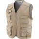 GILET COTONE POLIESTERE MULTITASCHE  COLORE BEIGE  TG  M L XL XXL