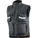 GILET IN POLIESTERE PVC CON PORTABADGE  COLORE NERO  TG  S XXL