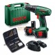 BOSCH TRAPANO A 2 BATTERIE 12V 1,2 AH PSR 12 CON SET VALIGETTA