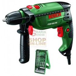 BOSCH TRAPANO ELETTRICO  A PERCUSSIONE PSB650RE CON SET XLINE WATT. 650