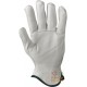 GUANTO IN PELLE OVINA  ORLATO  COLORE BIANCO  TG  7 8 9 10