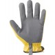 GUANTO IN TESSUTO SINTETICO COLORE GRIGIO  DORSO POLIESTERE COLORE GIALLO  ORLATI  TG  8 9