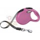 GUINZAGLIO AUTOMATICO FLEXI NEW CLASSIC A FETTUCCIA ROSA KG. 12 MT. 3