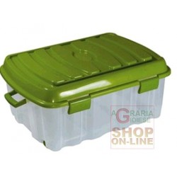 BOX BIG FLAT VOYAGER IN PLASTICA CON COPERCHIO RUOTE E MANIGLIA