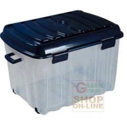 BOX BIG VOYAGER IN PLASTICA CON COPERCHIO RUOTE E MANIGLIA LT.