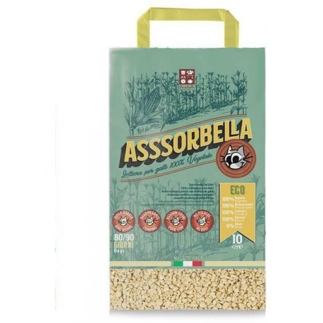 LETTIERA PER GATTI ASSSORBELLA VEGETALE lt. 10