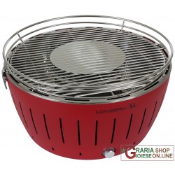 LOTUSGRILL LOTUS GRILL XL BARBECUE DA TAVOLO PORTATILE PER ESTERNO GRANDE CON CAVO USB ROSSO