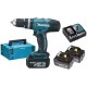 MAKITA SUPERKIT TRAPANO A PERCUSSIONE CON 3 BATTERIE 18VP 3Ah DHP453RF3J