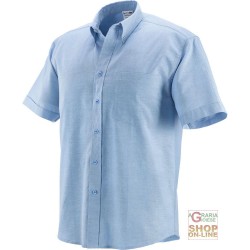 CAMICIA 70% COTONE 30% POLIESTERE GR 140 MQ MANICA CORTA COLORE