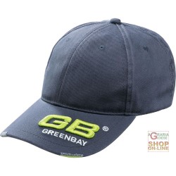 CAPPELLINO 100% COTONE CON VISIERA LOGO GB COLORE GRIGIO