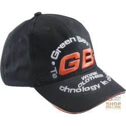 CAPPELLINO 100% COTONE CON VISIERA LOGO GB TINC COLORE NERO