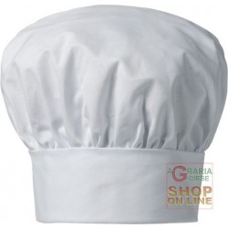 CAPPELLO DA CUOCO 100% COTONE CONF 10 PEZZI COLORE BIANCO TG