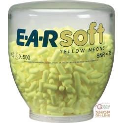 CARICA DA 500 PAIA TAPPI EARSOFT YELLOW NEON PER DISPENSER ONE