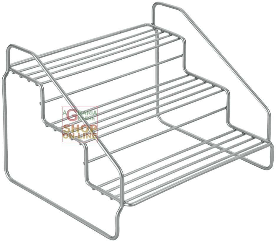 Mensola 3 piani porta spezie-porta rotoli cromata - DEFAULT - METALTEX -  8002523503138