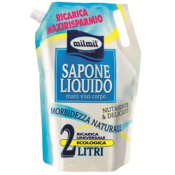 MIL MIL SAPONE LIQUIDO MANI IN BUSTA RICARICA NUTRIENTE E DELICATO lt. 2