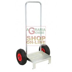 CARRELLO MULTIUSO UNIVERSALE IN ACCIAIO ZINCATO RUOTE GONFIABILI