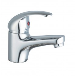 MISCELATORE SERIE EURO GRUPPO LAVABO MONOCOMANDO IN OTTONE CROMATO