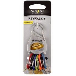 Nite Ize KeyRack Open bottle Moschettone con Portachiavi e Apriscatole inox con S-biner in plastica CM. 9x3,6x1,2