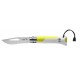 OPINEL COLTELLO IN ACCIAIO INOX VRI N. 8 OUTDOOR COLORE FLUO JAUNE CAMPEGGIO CAMPER