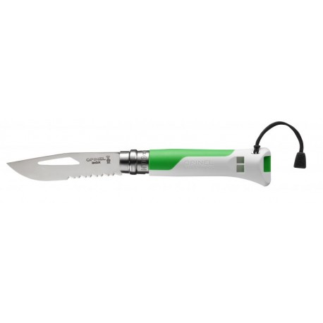 OPINEL COLTELLO IN ACCIAIO INOX VRI N. 8 OUTDOOR COLORE FLUO VERT CAMPEGGIO CAMPER