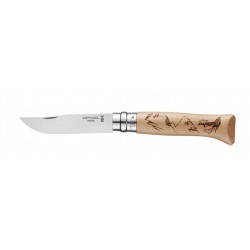 OPINEL COLTELLO INOX N. 8 MANICO GRAVURE RANDO