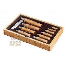 OPINEL SET COLLEZIONE 10 COLTELLI OPINEL LAMA IN CARBONIO DA N. 2 A 12