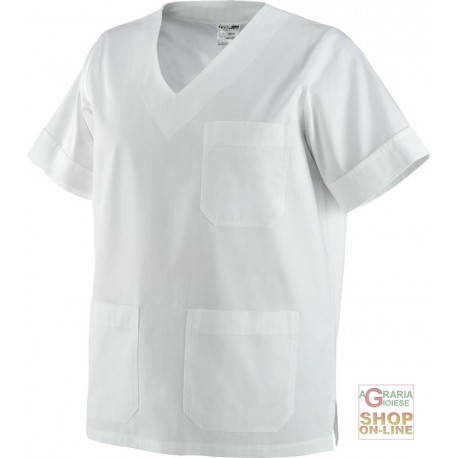 CASACCA USO MEDICO IN 100% COTONE COLORE BIANCO TG XS XXL