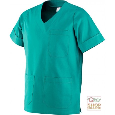 CASACCA USO MEDICO IN 100% COTONE COLORE VERDE TG XS XXL