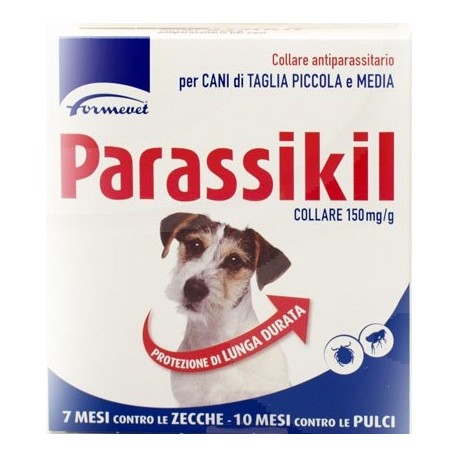 PARASSIKIL COLLARE ANTIPARASSITARIO PER CANE DI TAGGLIA PICCOLA E MEDIA