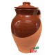 PIGNATA IN TERRACOTTA CON 2 MANICI E COPERCHIO cm. 16x22h.