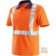 POLO 100% POLIESTERE TRAFORATO GR  140  BANDE 3M 8910 5 CM EN 471 CLASSE II  COLORE ARANCIO  TG  M L XL XXL