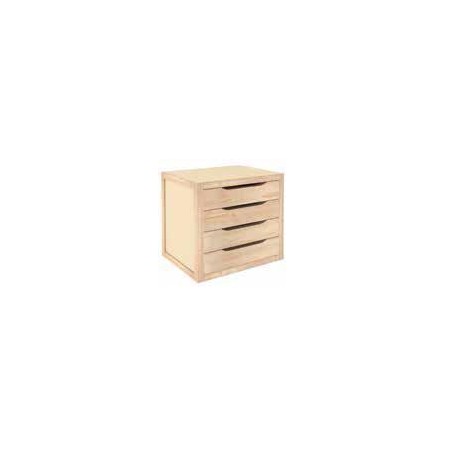 CASSETTIERA IN LEGNO CON 4 CASSETTI CM. 39X30X37,5 H.