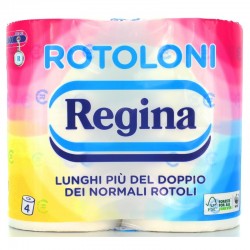 REGINA CARTA IGIENICA 4 ROTOLONI 2 VELI 500 STRAPPI