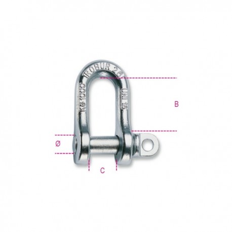 Robur Grilli per sollevamento diritti tipo Uni acciaio al carbonio zincati GR.4 UNI (1/2) mm. A12