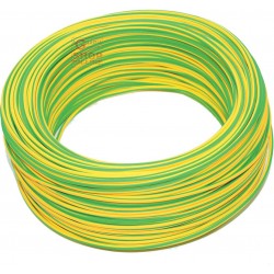 CAVO ELETTRICO UNIPOLARE SEZIONE 1 X 1,5 GIALLO VERDE MT. 100