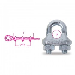 Rubur Morsetto in acciaio zincato (1/4) mm. 6