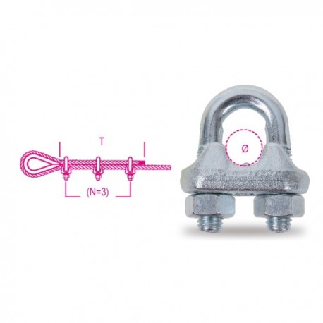 Rubur Morsetto in acciaio zincato (1/8) mm. 3