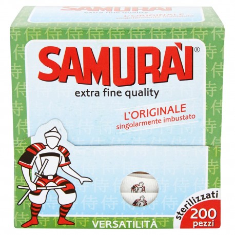 SAMURAI STUZZICADENTI IN BAMBU IMBUSTATI SINGOLARMENTE CONF. 200 PEZZI