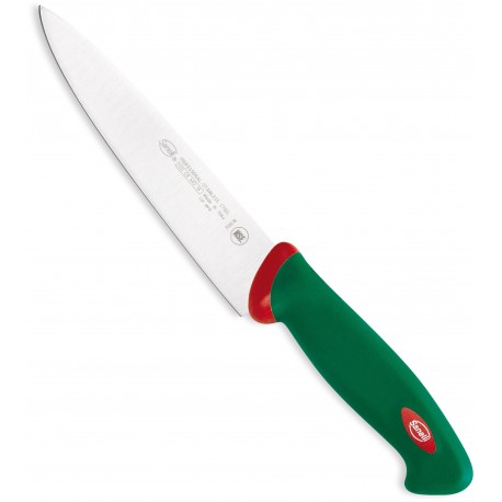 SANELLI PREMANA COLTELLO DA CUCINA CON MANICO VERDE E ROSSO CM. 18