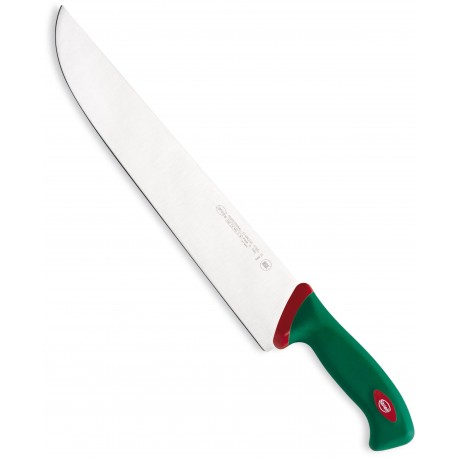 SANELLI PREMANA COLTELLO MACELLAIO FRANCESE MANICO VERDE E ROSSO CM. 33